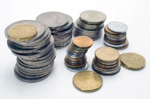 Stacks of coins. Stock Photos