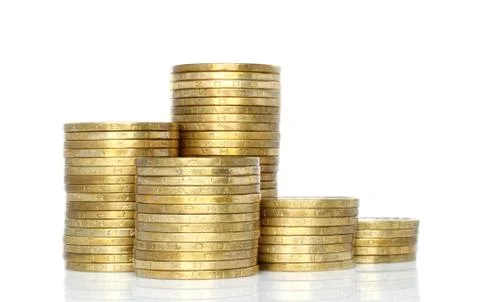 Stacks of coins Stock Photos