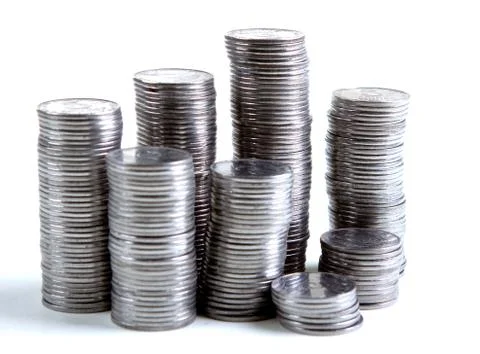 Stacks of coins Stock Photos