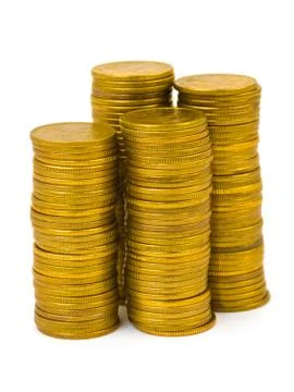 Stacks of coins Stock Photos