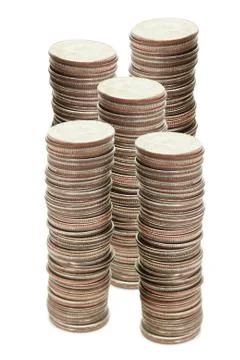 Stacks of coins Stock Photos