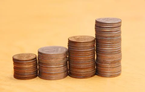 Stacks of coins. Stock Photos