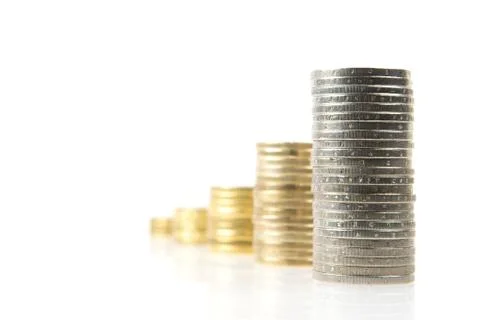 Stacks of coins Stock Photos