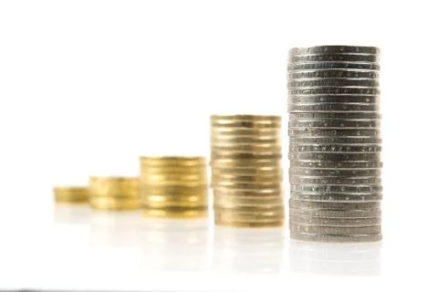 Stacks of coins Stock Photos