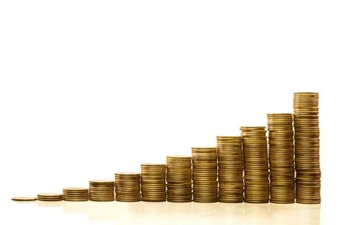 Stacks of coins Stock Photos