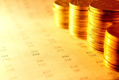 Stacks of coins Stock Photos