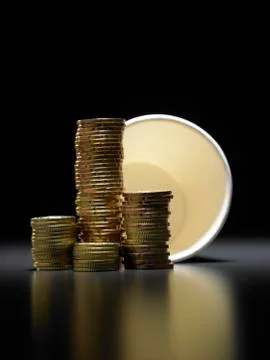 Stacks of coins Stock Photos