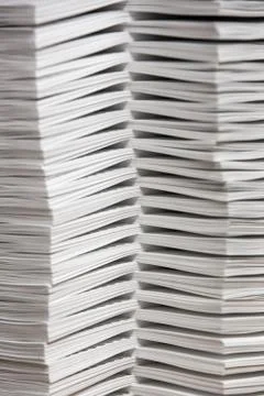 Stacks of Collated Paper Stock Photos
