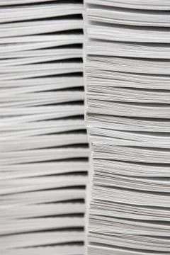 Stacks of Collated Paper Stock Photos