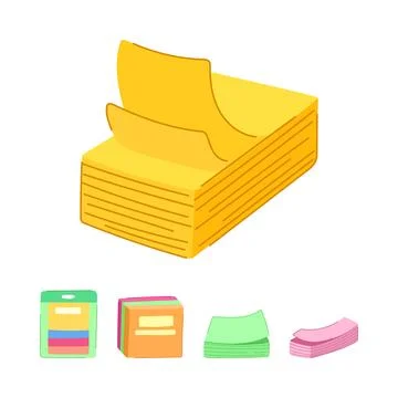 Stacks of colorful adhesive notes for reminders Illustrazione stock