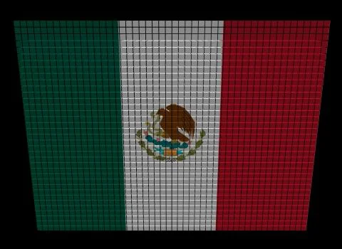 Stacks of containers with mexico flag illustration Illustrazione stock