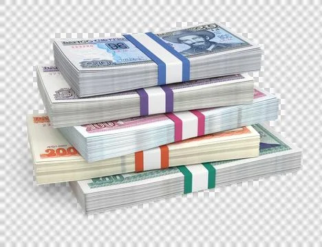 Stacks of Cuban Peso banknotes Stock Illustration