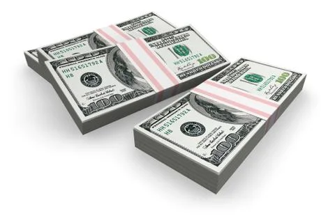 Stacks of dollars Illustrazione stock