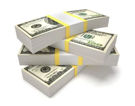 Stacks of dollars Stock Illustration