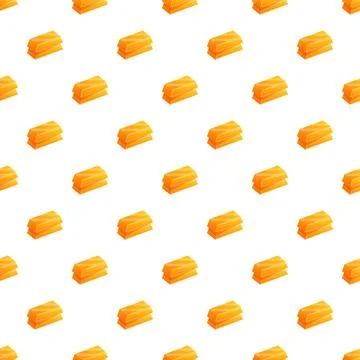 Stacks of gold bars forming seamless pattern Stock Illustration