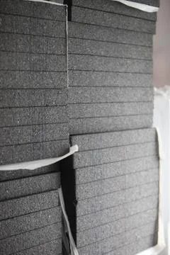 Stacks of insulation material Stock Photos