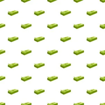 Stacks of money banknotes creating seamless pattern design Stock Illustration