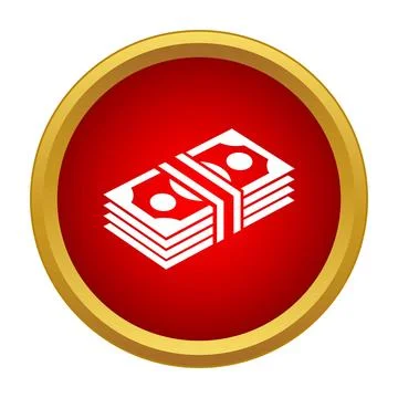 Stacks of money bills icon representing finance and wealth Stock Illustration