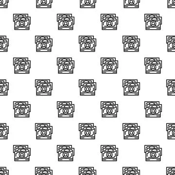 Stacks of money currency seamless pattern background Illustrazione stock