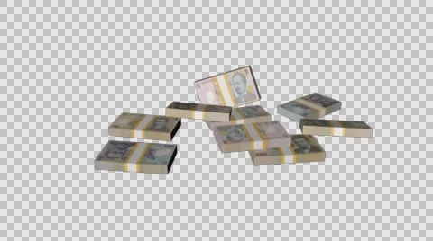 Stacks Of Money Falling Stock Footage 58392225