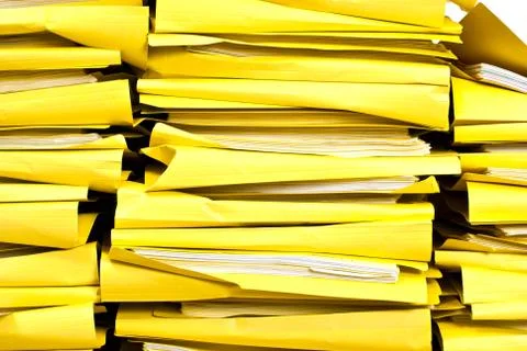 Stacks of office folders with documents Stock Photos