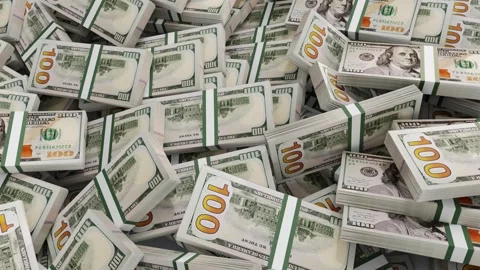 Stacks of one hundred dollar bills background Vídeos de archivo 328988330