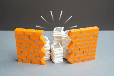 Stacks of papers and documents litter the walls. An overabundance of bureau.. 스톡 사진
