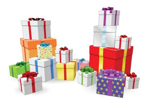 Stacks of presents concept イラスト素材