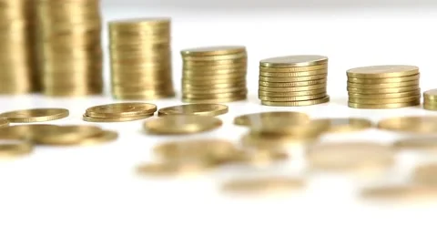 Stacks of pure gold bar on dark background. Represent business and finance Vídeos de archivo 334028938