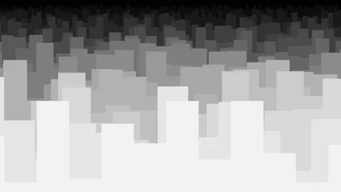 Stacks Rows Layers of Buildings Cityscape Mask Stock Footage 139736067