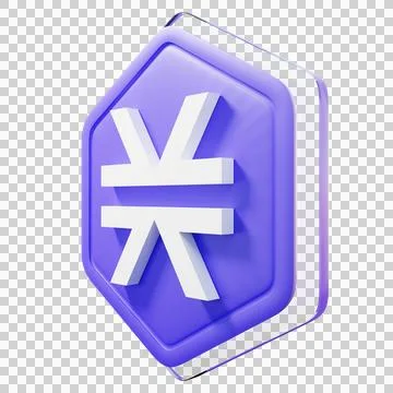 Stacks (STX) Badge Right View Crypto Isolated On White Background Blockchain Illustrazione stock