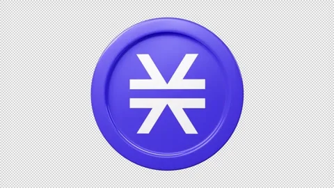 Stacks STX coin 3d spin rotage 360 degrees Cryptocurrency token seemless loop 動画素材 245553986