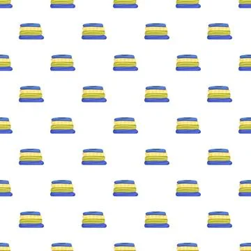 Stacks of tidy laundry creating seamless pattern background Illustrazione stock