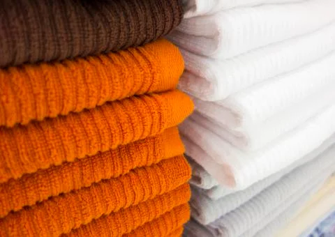 Stacks of towels Stock Photos