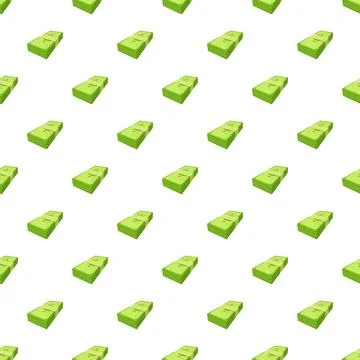 Stacks of us dollar bills creating seamless pattern Stock Illustration