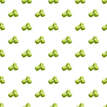 Stacks of us dollar currency seamless pattern Stock Illustration