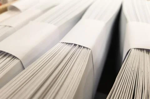 Stacks of white envelopes design. Stock Photos