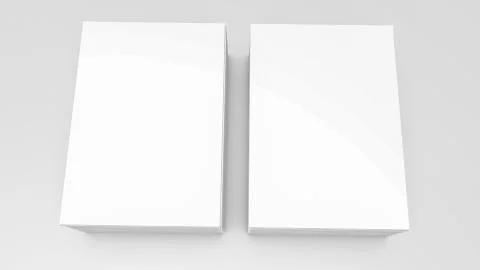 Stacks of white sheets of paper on a gray. 3d rendering Stock Illustration
