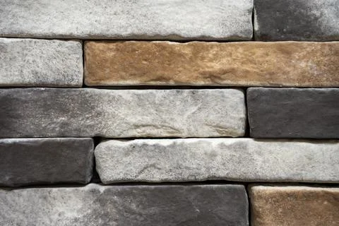 Stackstone Banff Blend Stone Veneer Wall Texture - Multicolor Stacked Stone.. Stock Photos