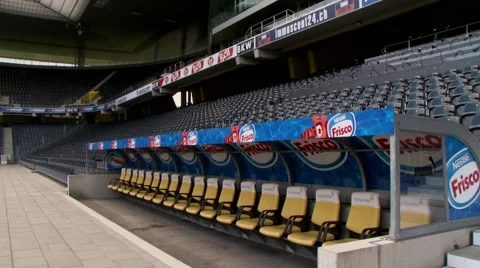Stade de Suisse, Pan from bench Stock Footage 58094319