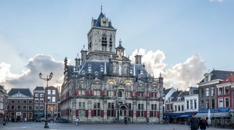 Stadhuis van Delft Video stock 68699501