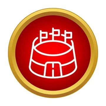 Stadium arena building icon sporting event symbol Ilustración de archivo