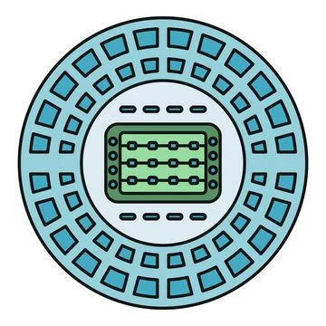 Stadium arena top view icon vector design Stock Illustration
