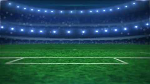 Stadium Background full of fans in empty green background stadium 스톡 동영상 251417209