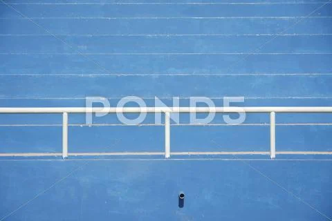 Stadium bleachers - blue Stock Photos
