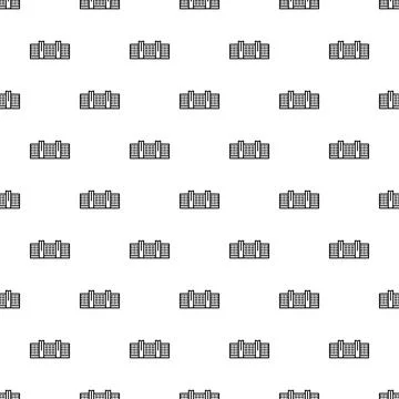Stadium building outline pattern seamless background texture Stock Illustration