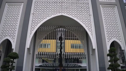 Stadium Bukit Jalil front gateway. Stock Footage 148516391
