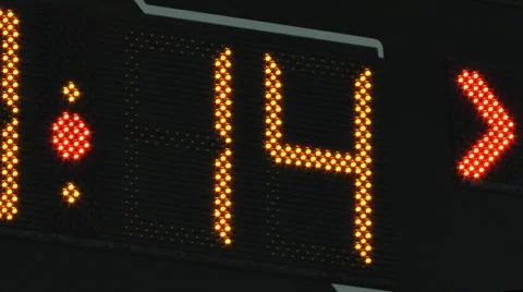 Stadium Countdown LED Panel Stockbeeldmateriaal 46017570