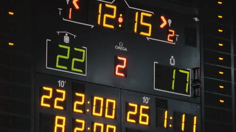 Stadium Countdown Panel 3 Stockbeeldmateriaal 46109840