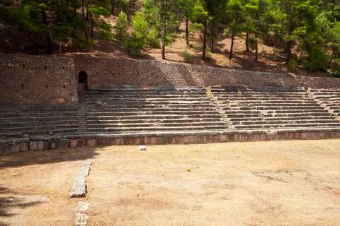 The stadium, delphi, greece Stock Photos